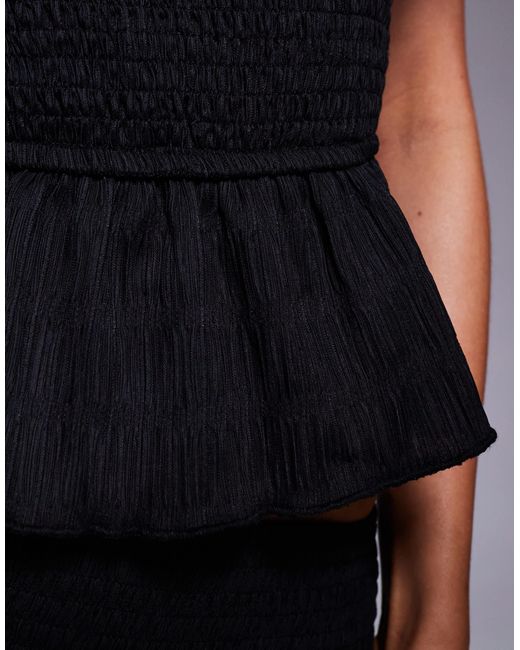 Kaiia Black Exklusiv – gesmoktes bardot-oberteil