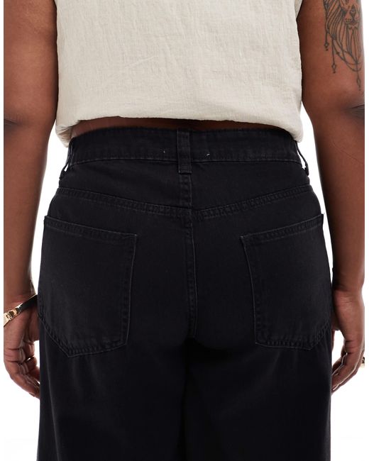 ASOS White Asos Design Curve Wide Leg Jeans