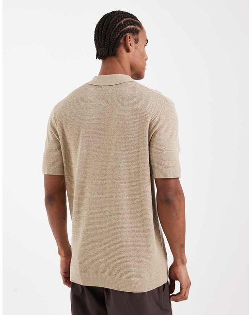 Jack & Jones Natural Premium Knitted Polo for men