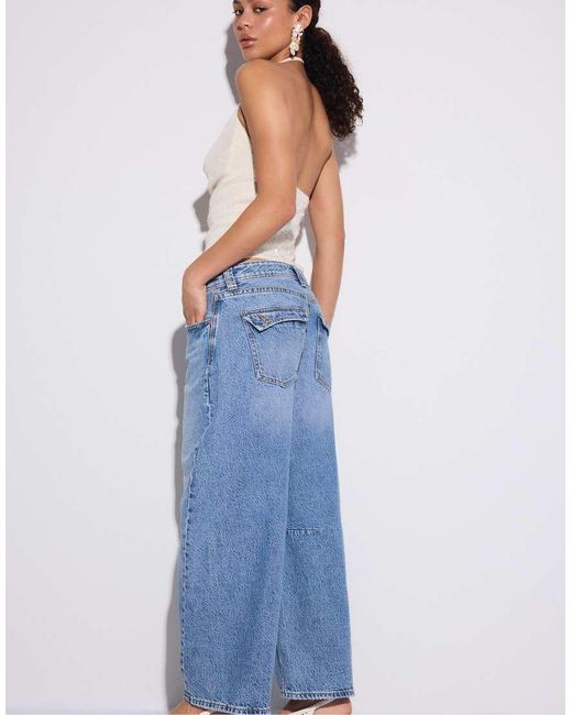 Stradivarius Blue Sequin Halter Top