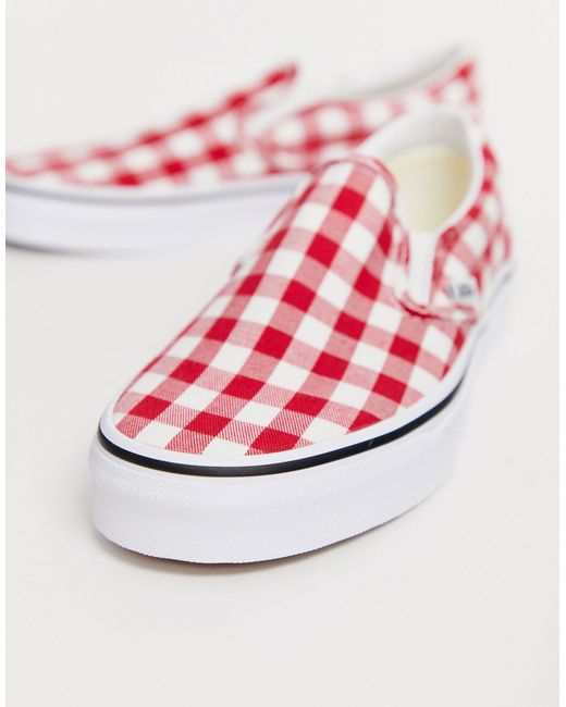 Vans Slip-on Red Gingham Trainers