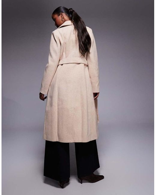 Forever New Natural Formal Wrap Coat