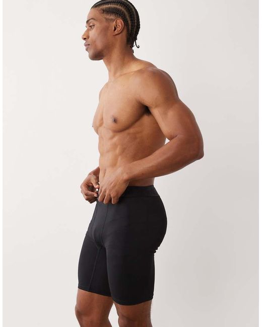 4505 Blue Lightweight Active Quick Dry Base Layer 7" Half Tight for men