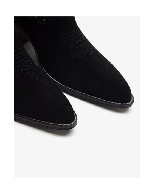 OFF THE HOOK Black Kensal Leather Ankle Boots
