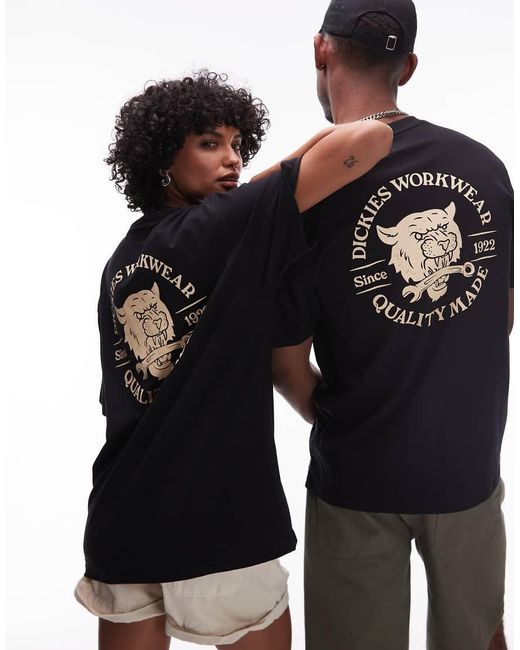 Dickies Blue Wrench Tiger Graphic Back Print T-shirt