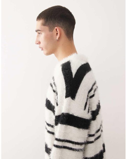 Jersey Gris A Rayas Extragrande De Mezcla De Lana De Weekday de hombre de color Gray