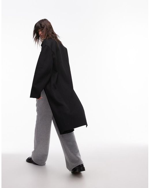 Mango White Double Breasted Maxi Coat