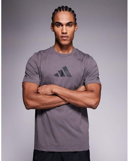 Adidas Originals Purple Adidas Training T-shirt With Back Print for men