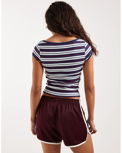 ASOS Blue Boat Neck Short Sleeve Baby Tee