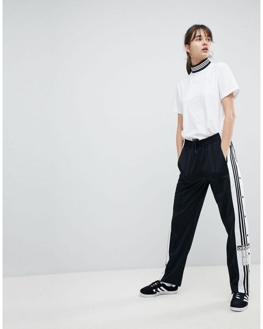 Adidas Originals Black – adicolor – e hose mit druckknöpfen