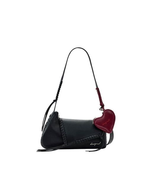 Desigual White Medium Heart Bag
