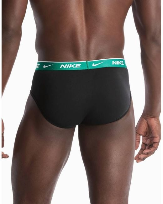 Nike Blue Essential Cotton 3 Pack Briefs for men
