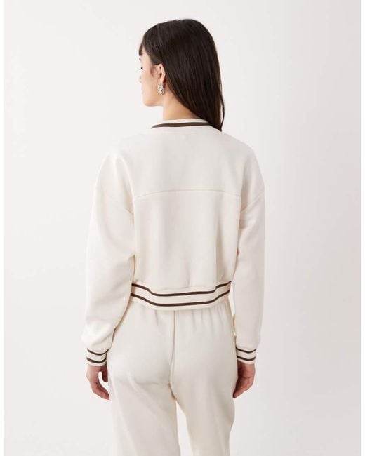 ARMANI EXCHANGE Natural 1/4 Zip Tipped Co-ord Sweatshirt