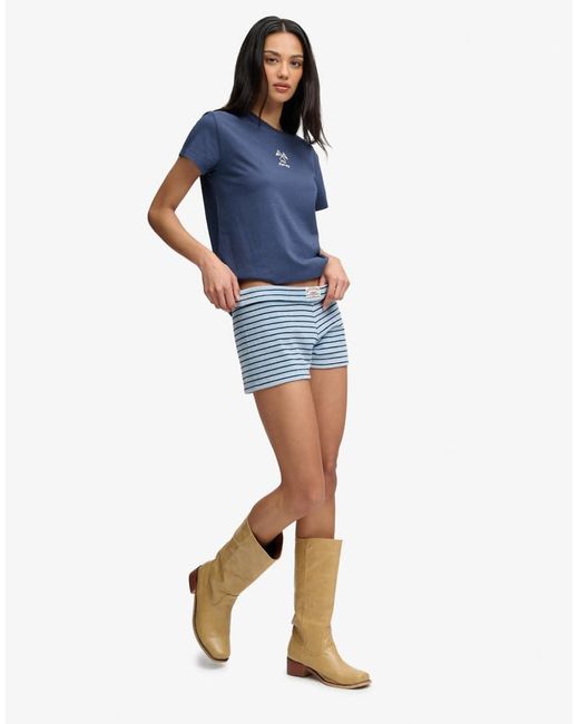 Superdry Blue Athletic Essentials Fold Over Towelling Shorts