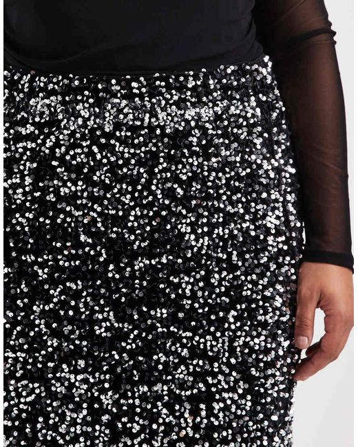 Vero Moda Black Textured Sequin Mini Skirt