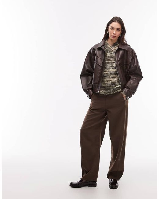 & Other Stories Brown Wool-mohair Mix V-neck Jumper