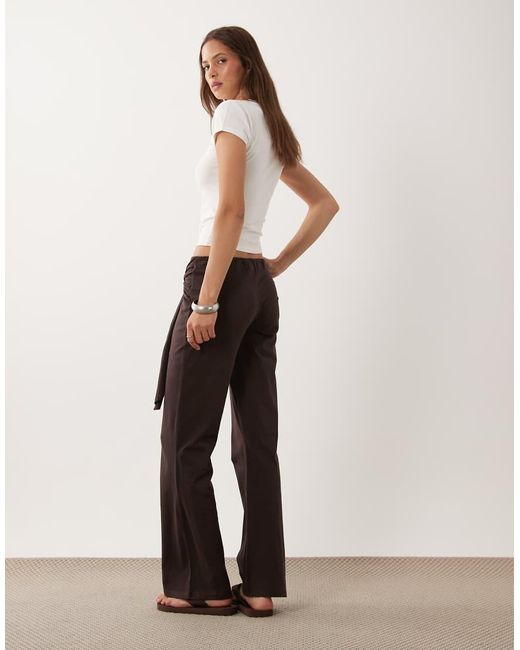 ASOS Natural Jersey Trouser Co-ord With Side Knot Detail