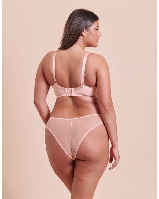 Curvy Kate Pink Lightstyle Scallop Brazilian