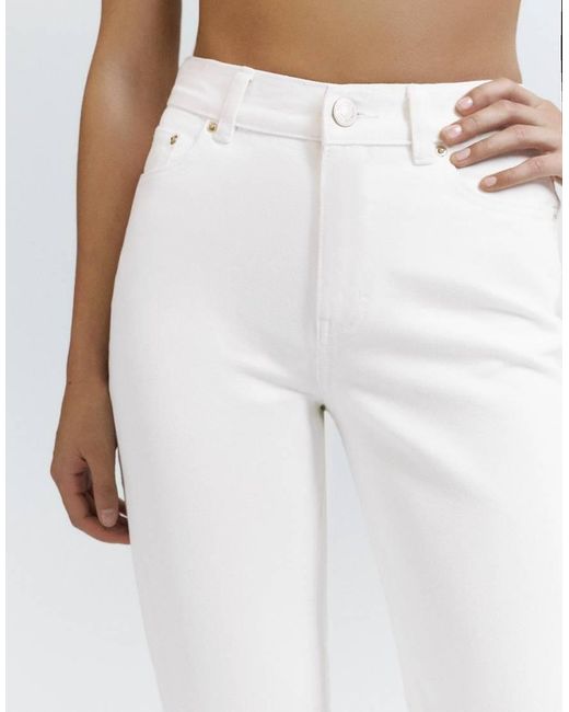 Pull&Bear White Petite High-waist Mom Fit Jeans