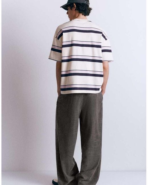 Pull&Bear Brown Rustic Stwd jogger Trousers for men