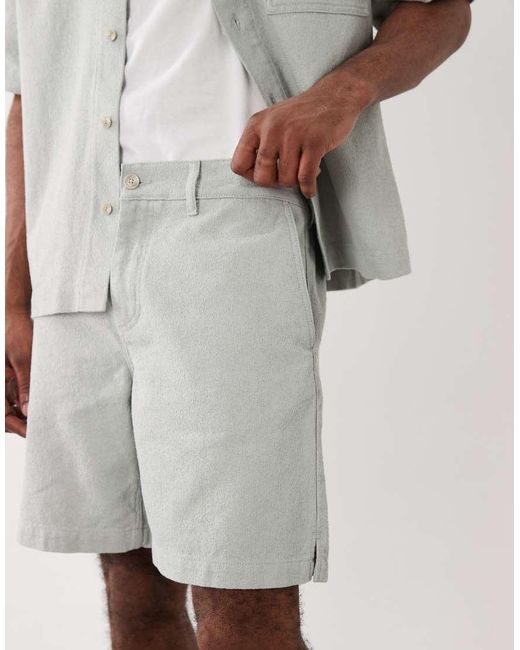 Boss White Denim Shorts for men