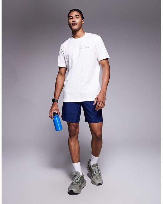 Adidas Originals Blue Adidas Training Terrex Mountain T-shirt for men