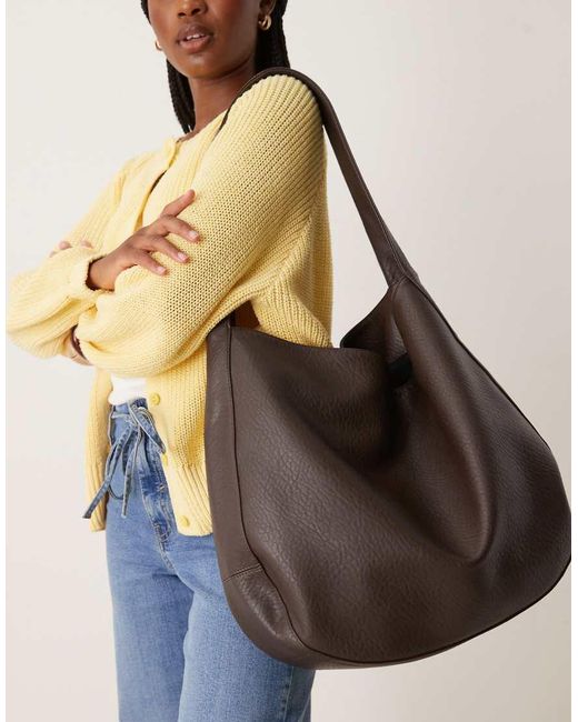 ASOS Brown Scoop Tote Bag