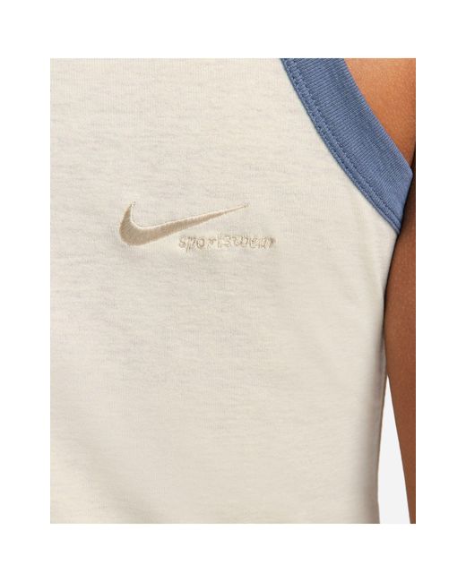 Nike White Collection Cut Out Tank