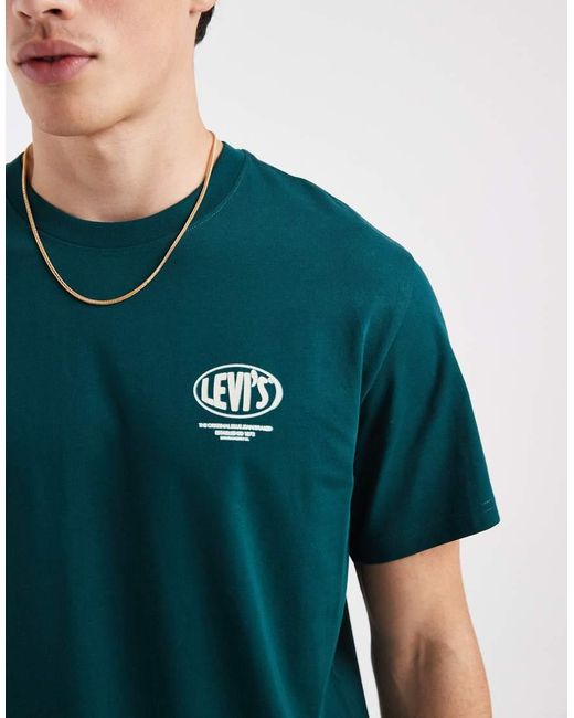 Levi's Green Relaxed Back Print Graphic T-shirt for men