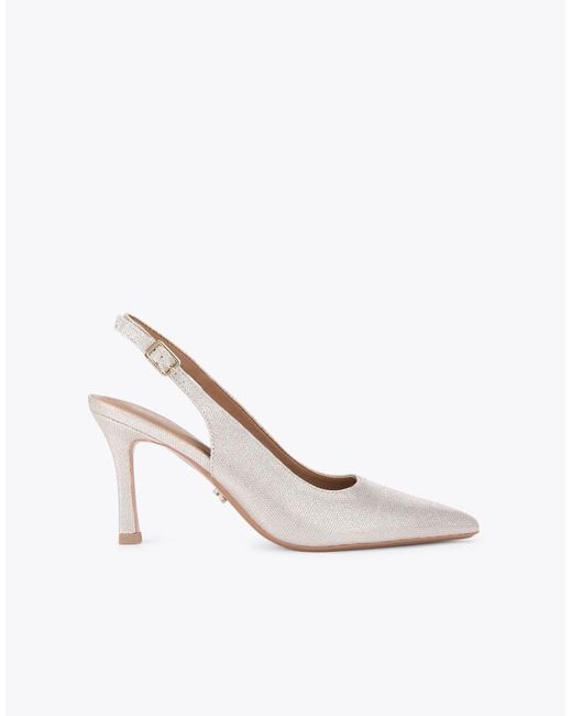 Carvela Kurt Geiger White Corletta Sling Court Heeled Shoes