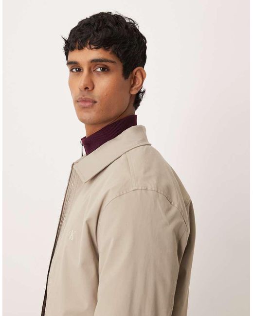 Calvin Klein Natural Canvas Zip Thru Jacket for men