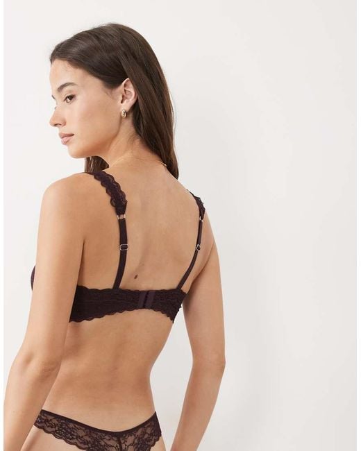ASOS Natural Fuller Bust Lucinda Lace Underwired Balcony Bra