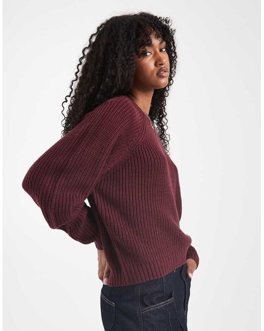 Threadbare Purple Crew Neck Jumper