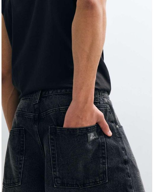 ASOS White Mid Length Denim Jorts for men