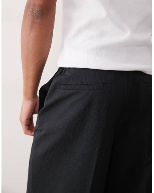 ASOS White Smart Wide Leg Trousers for men