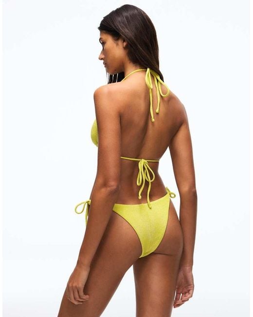 Bershka Orange Triangle Bikini Top