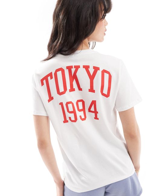 Pieces White Oversized Toyko T-shirt