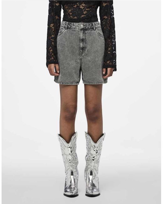 Pieces Red Denim Shorts