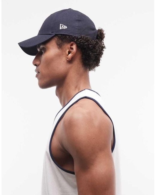 ASOS Pink Boxy Oversized Regular Ringer Vest With Chest Embroidery for men