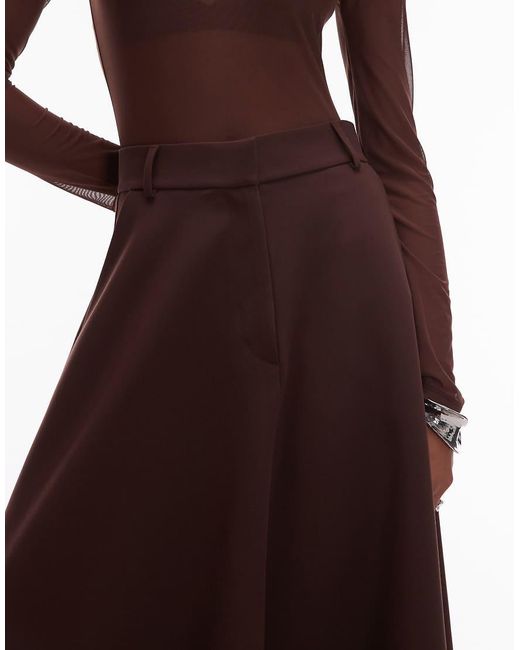 ASOS Purple Tailored Circle Maxi Skirt