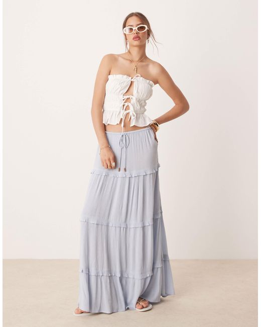 Miss Selfridge Multicolor – gestufter maxirock