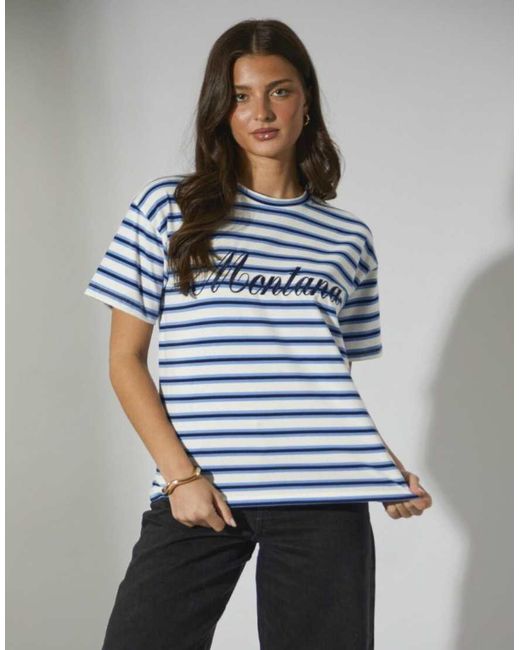 South Beach Blue Montana Stripe Tee