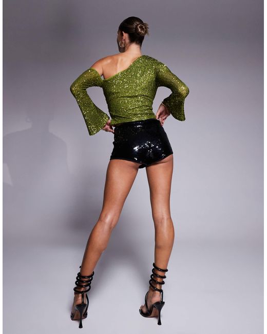 ASOS Green – pailletten-hotpants