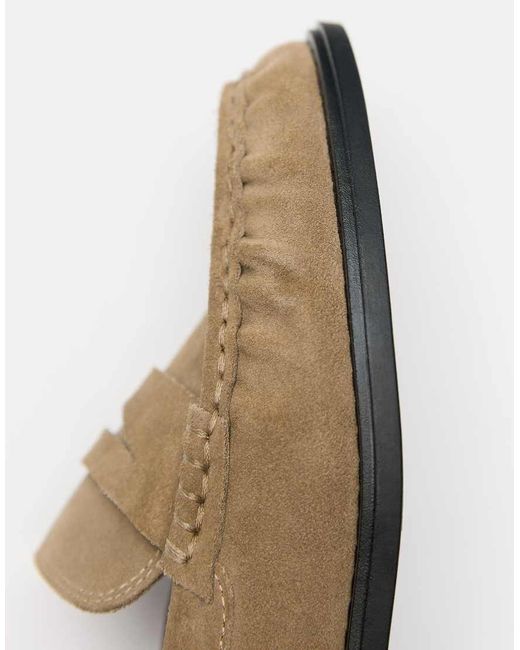 Pull&Bear White Leather Loafers