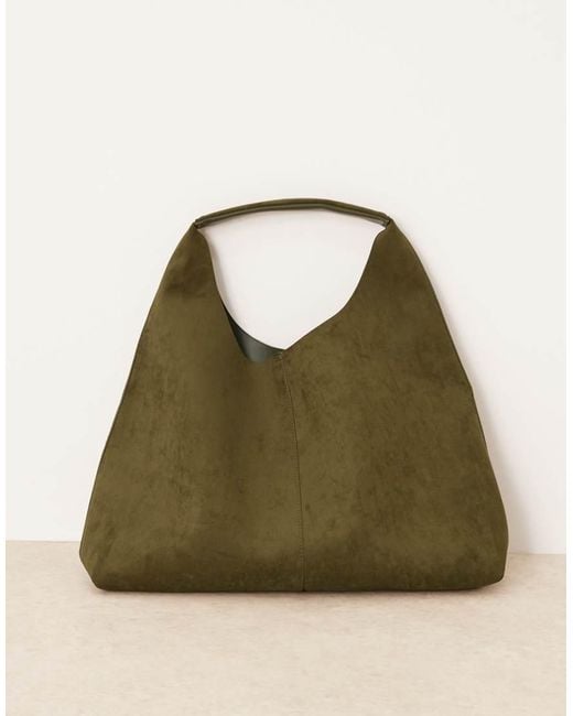 ASOS Natural Faux Suede Scoop Tote Bag