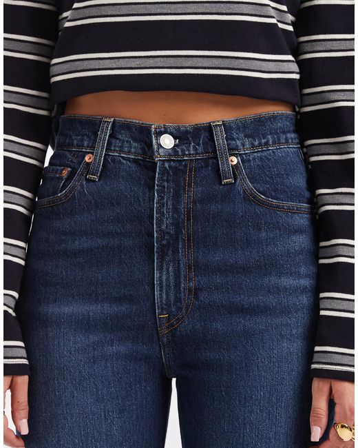 Ribcage bells - jean évasé à taille haute - moyen Levi's en coloris Blue