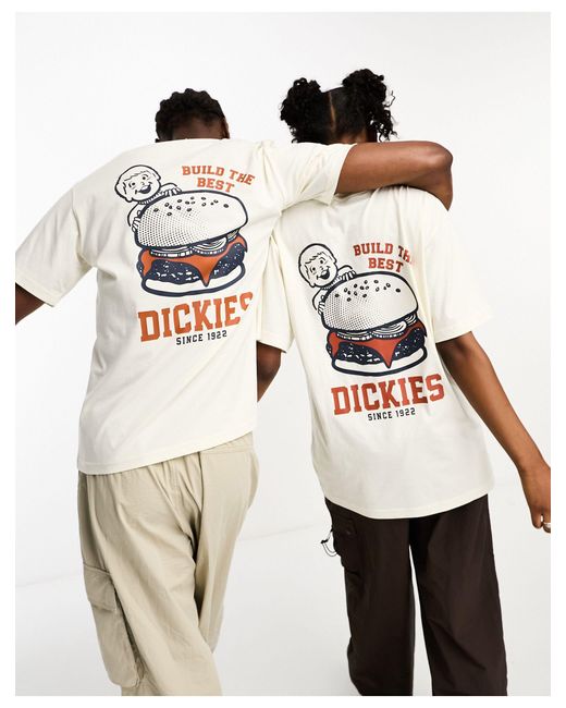 Dickies Natural Collinsville Burger Back Print T-shirt