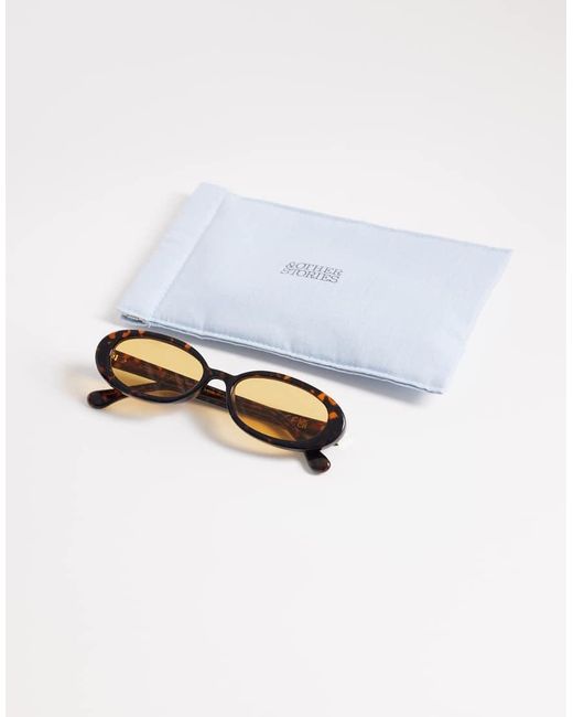 & Other Stories Natural Oval Slim Fit Sunglasses