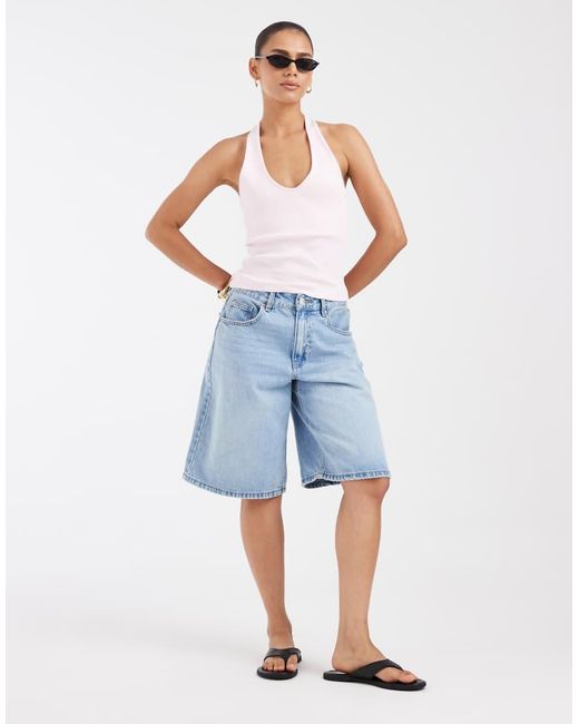 JJXX Blue Halter Neck Top