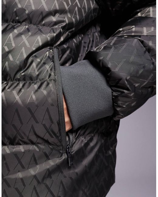 ARMANI EXCHANGE Gray Puffer Jacket for men